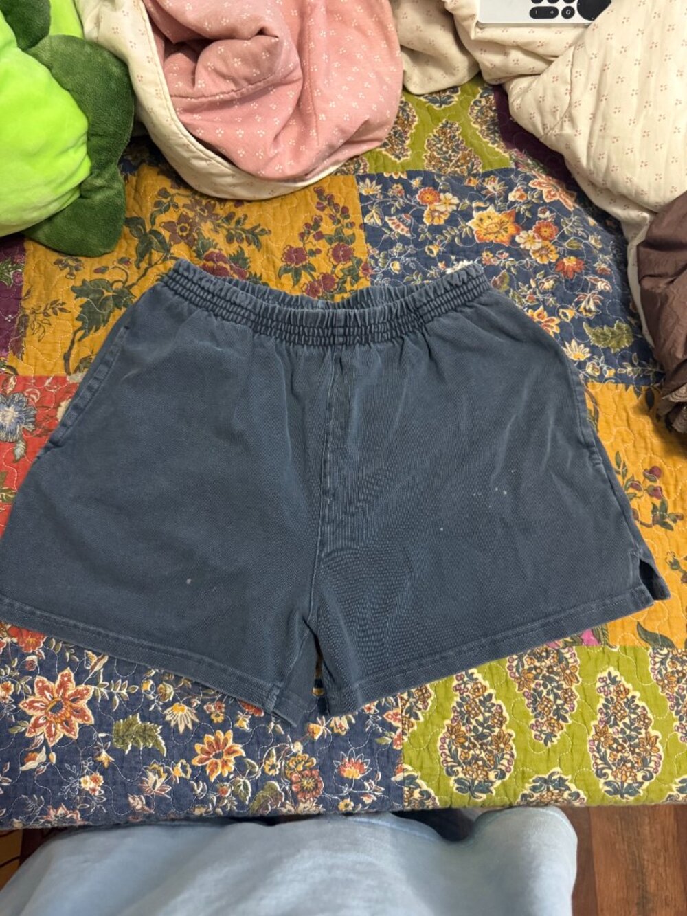 Brandy Melville Navy Blue Sweat Shorts Elastic Waist Lounge Shorts
